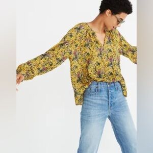 Madewell x Karen Walker 100% Silk Gennaker Tie Back Top Sz S
